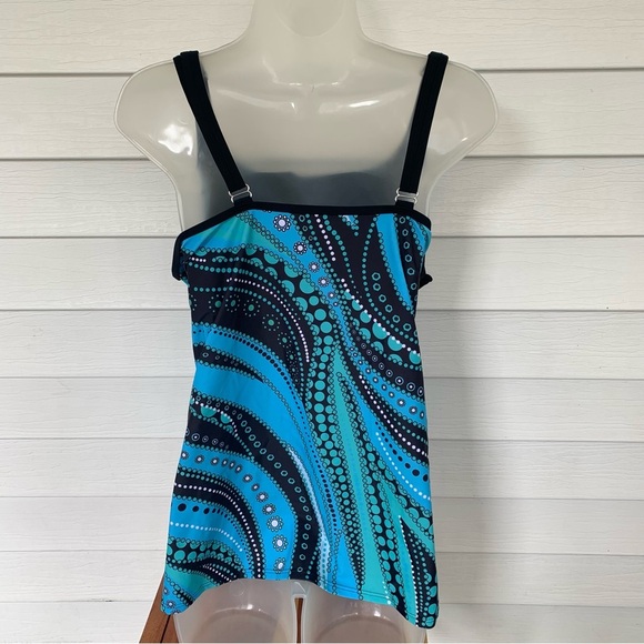 Women’s Blue and Black Swimsuit top with Sporty NWT - Picture 4 of 6